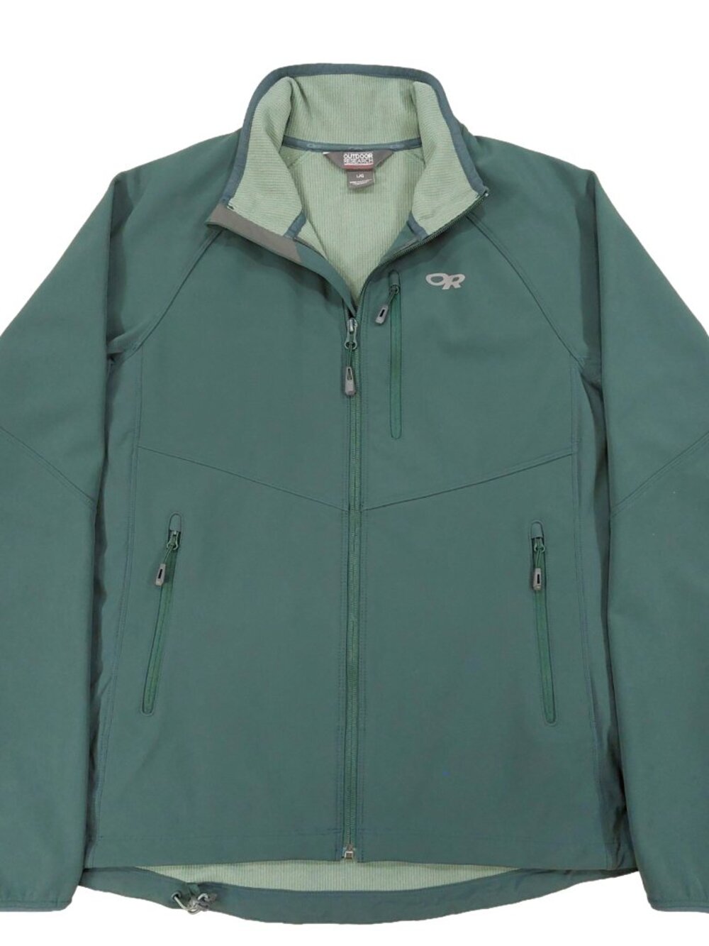Outdoor Research Ferrosi Grid Jacket Womens Sz L, Green Soft Shell, Fleece Lined